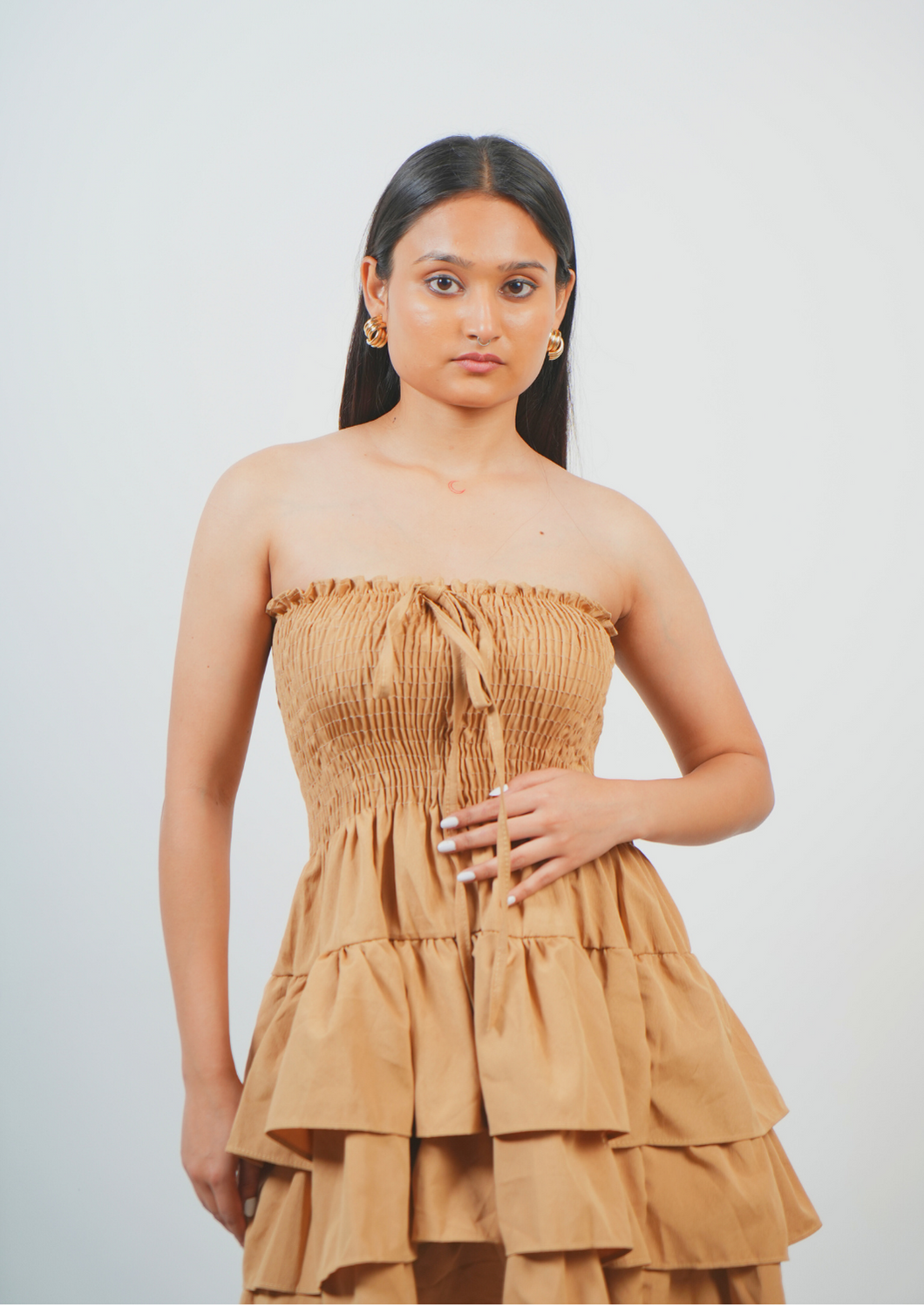 Adorable Front Knot Summer Short Dress