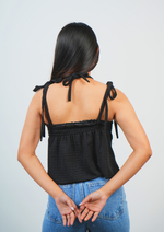 Elegant Top Featuring Knotted Sleeves Detail