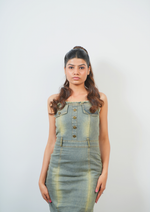 Turn Heads with the Timeless Charm of this Tube Denim Dress