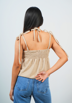 Elegant Top Featuring Knotted Sleeves Detail