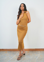 Sophisticated Collar Bodycon Midi Dress for Women