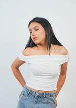 Cute Printed Off Shoulder Top