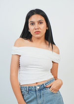 Cute Printed Off Shoulder Top