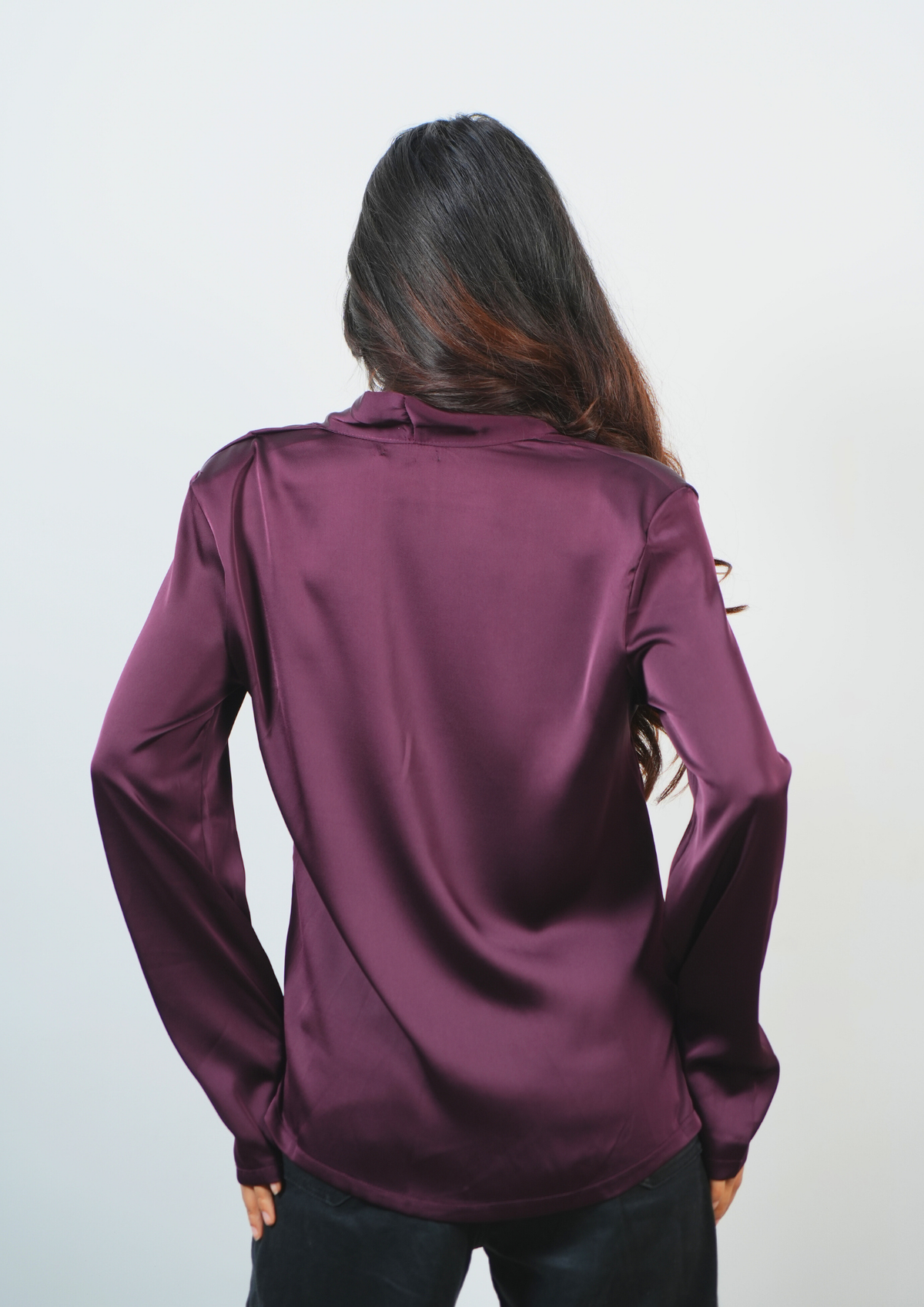 A Perfect Blend of Casual and Formal, with Satin and Padded Shoulders