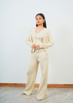 Classy Beige Three-Piece Set for a Timeless Style