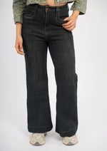 High Waist Flare Jeans With Fleece