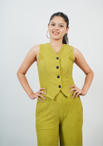 Trendy Waist Crush Two-Piece Set