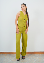 Trendy Waist Crush Two-Piece Set