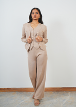 Classy Beige Three-Piece Set for a Timeless Style