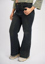 High Waist Flare Jeans With Fleece