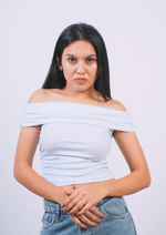 Cute Printed Off Shoulder Top