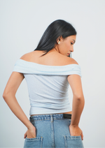 Cute Printed Off Shoulder Top