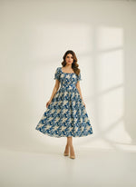 Indigo Floral Dress