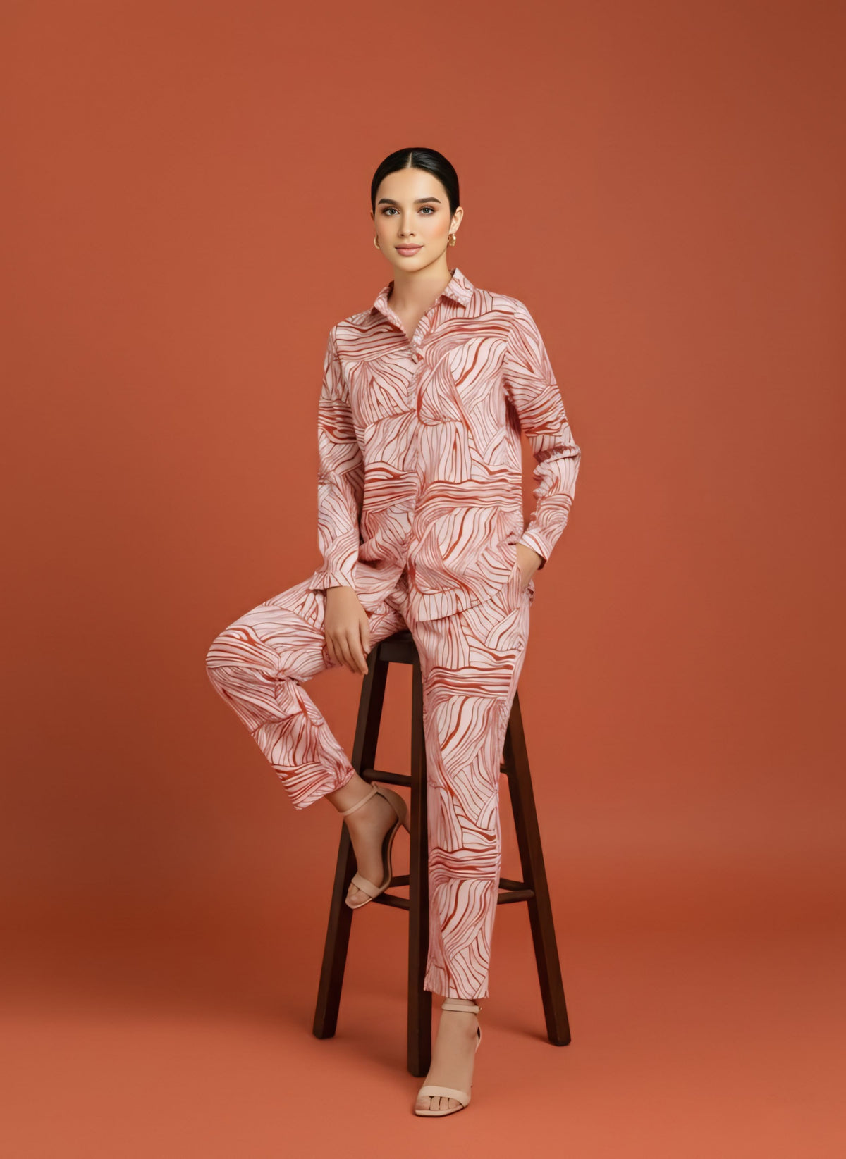 Blush Wave Co-Ord Set