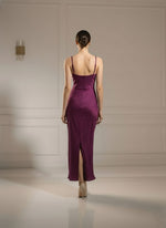 Wine Grace Midi Dress