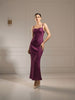 Wine Grace Midi Dress