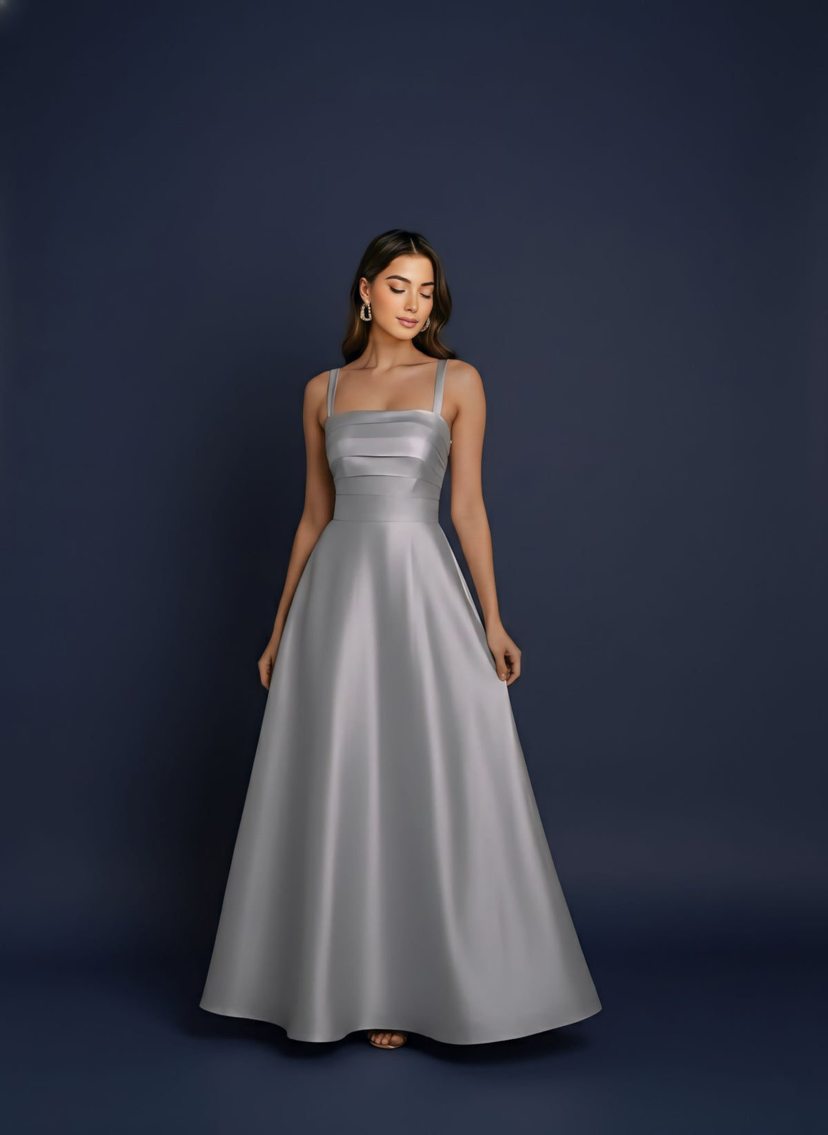 Shining Whisper Satin Dress