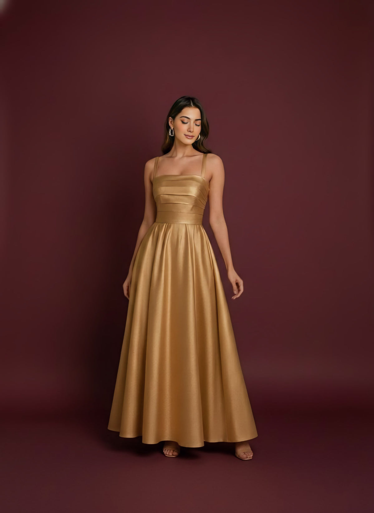 Shining Whisper Satin Dress