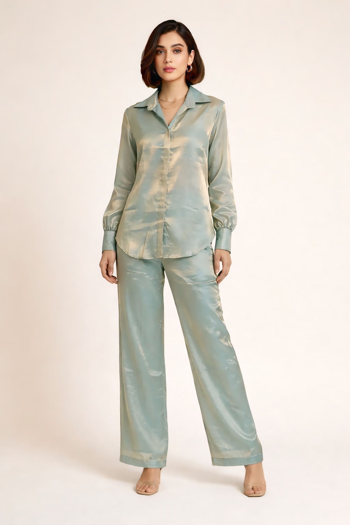 Vibrant Blue Double-Shaded Co-Ord Set
