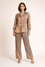 Golden Bronze Double-Shaded Co-Ord Set