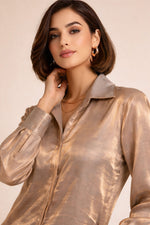 Golden Bronze Double-Shaded Co-Ord Set