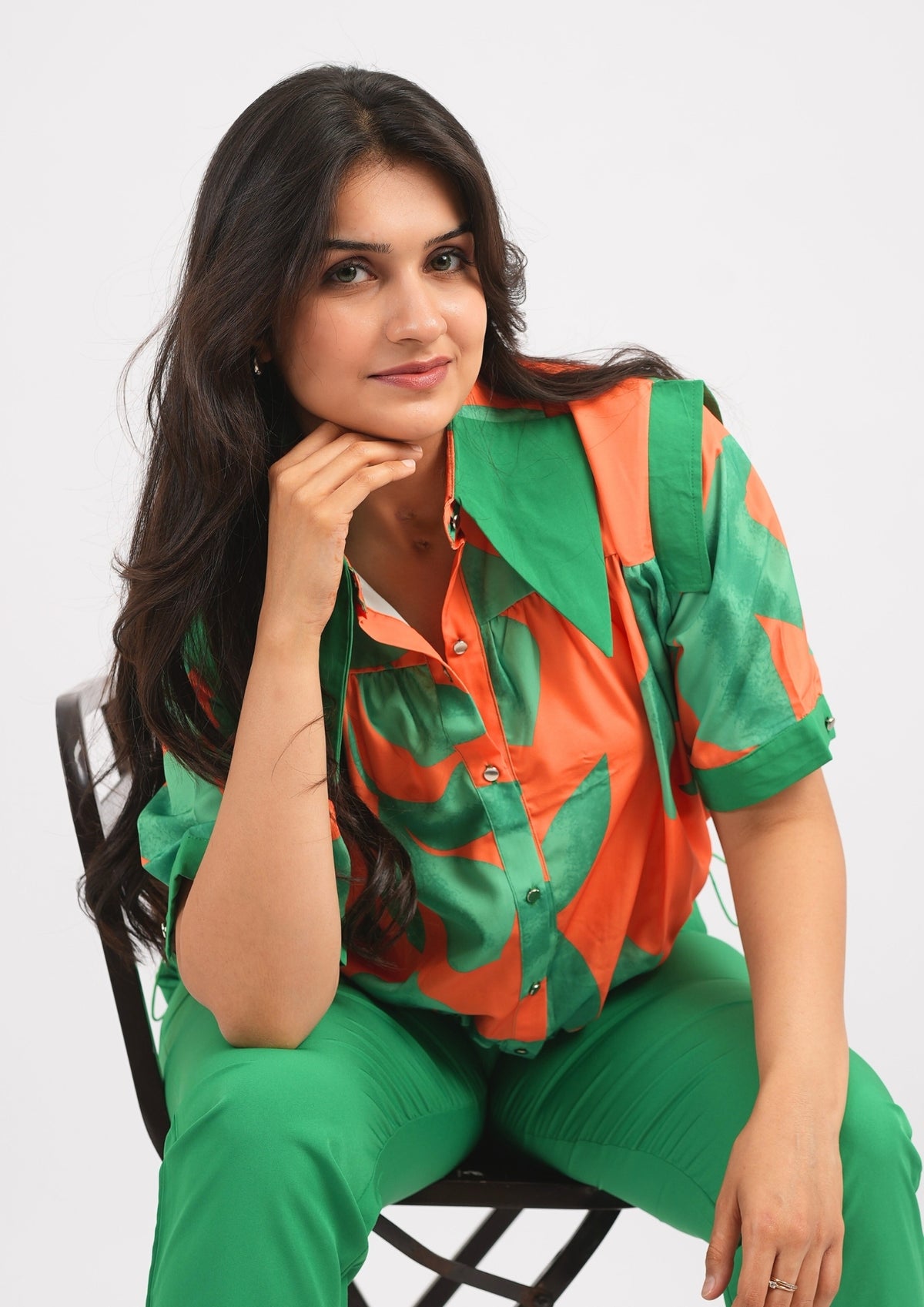 Joy-Pop Balloon Top & Relaxed Pants Set