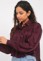 Airy Satin Bliss Full-Sleeve Top