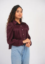 Airy Satin Bliss Full-Sleeve Top