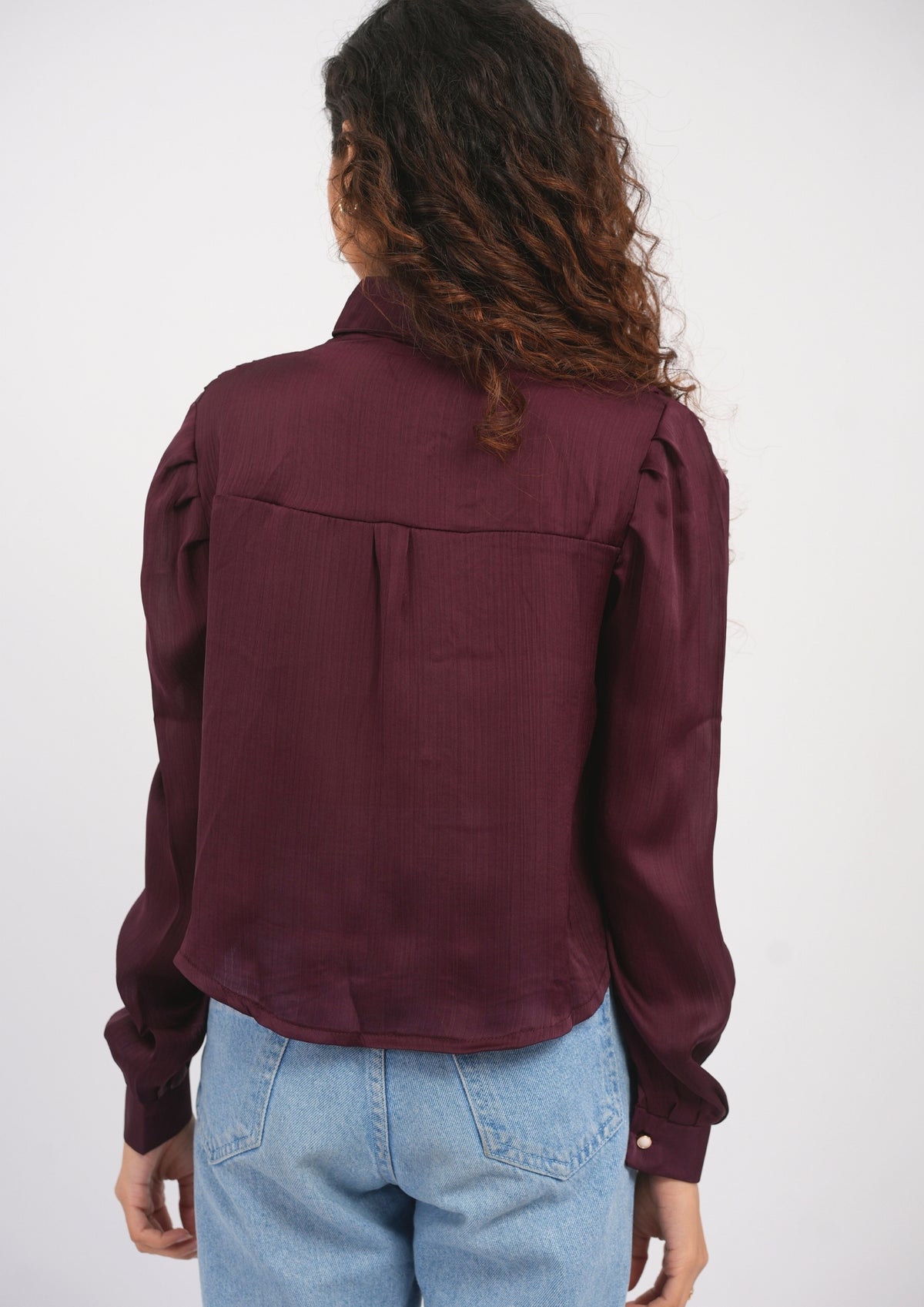 Airy Satin Bliss Full-Sleeve Top