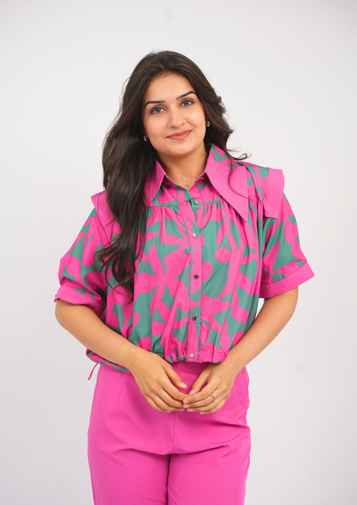 Joy-Pop Balloon Top & Relaxed Pants Set