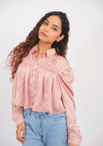 Airy Satin Bliss Full-Sleeve Top