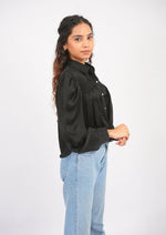 Airy Satin Bliss Full-Sleeve Top