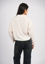 Iridescent Luxe Satin Crop Shirt