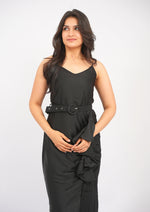 Shimmer & Grace Evening Dress with Belt