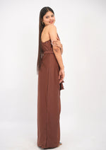 Shimmer & Grace Evening Dress with Belt