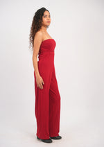 Statement Glam Belted Tube Less Jumpsuit