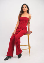 Statement Glam Belted Tube Less Jumpsuit