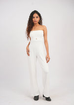 Statement Glam Belted Tube Less Jumpsuit
