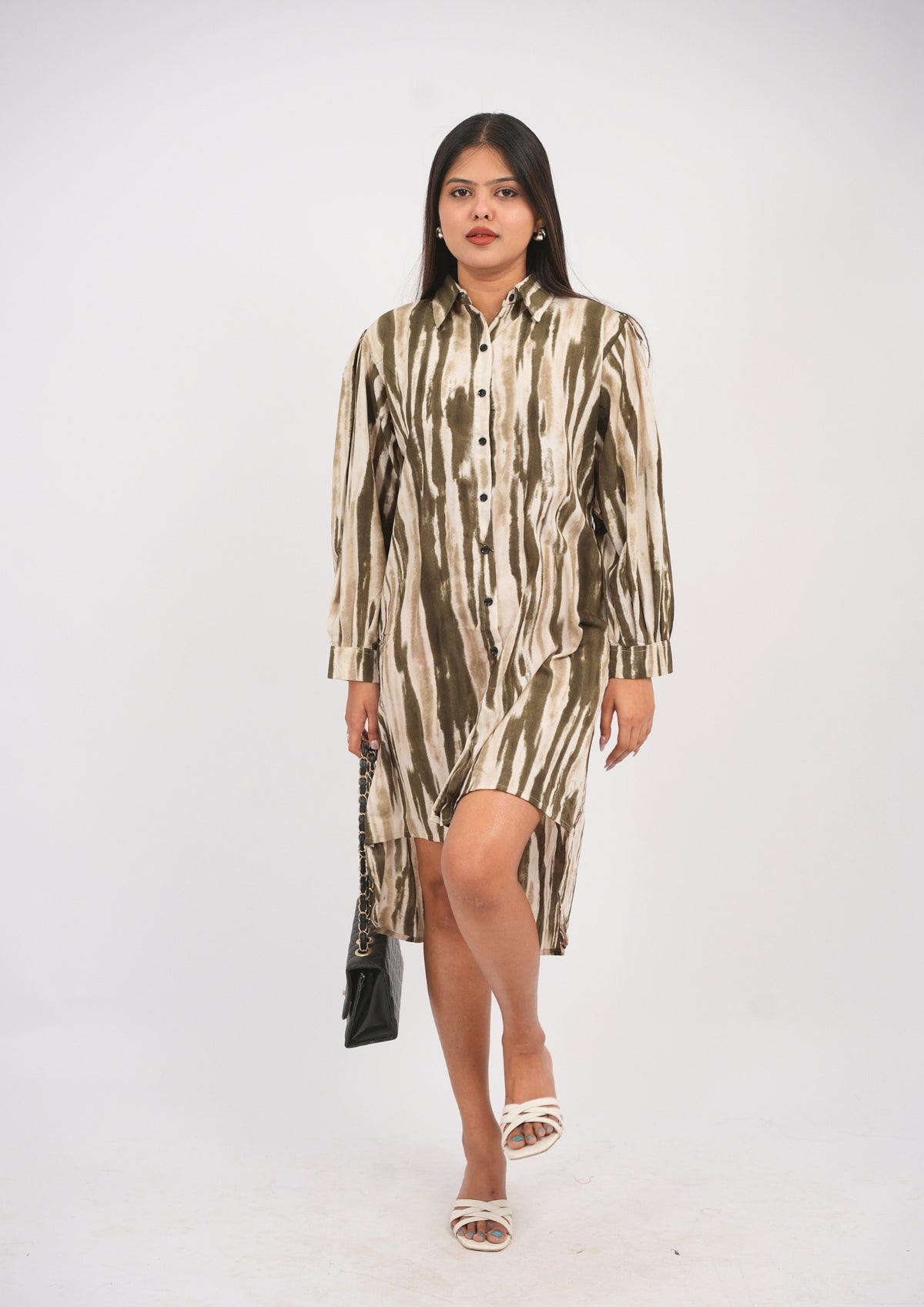 High-Low Elegance Shirt Dress