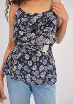 Embellished Georgette Print Sleeveless Top