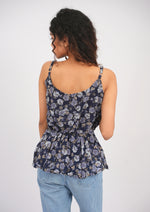 Embellished Georgette Print Sleeveless Top