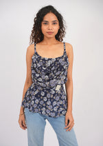 Embellished Georgette Print Sleeveless Top
