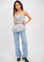 Embellished Georgette Print Sleeveless Top