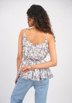 Embellished Georgette Print Sleeveless Top