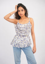 Embellished Georgette Print Sleeveless Top