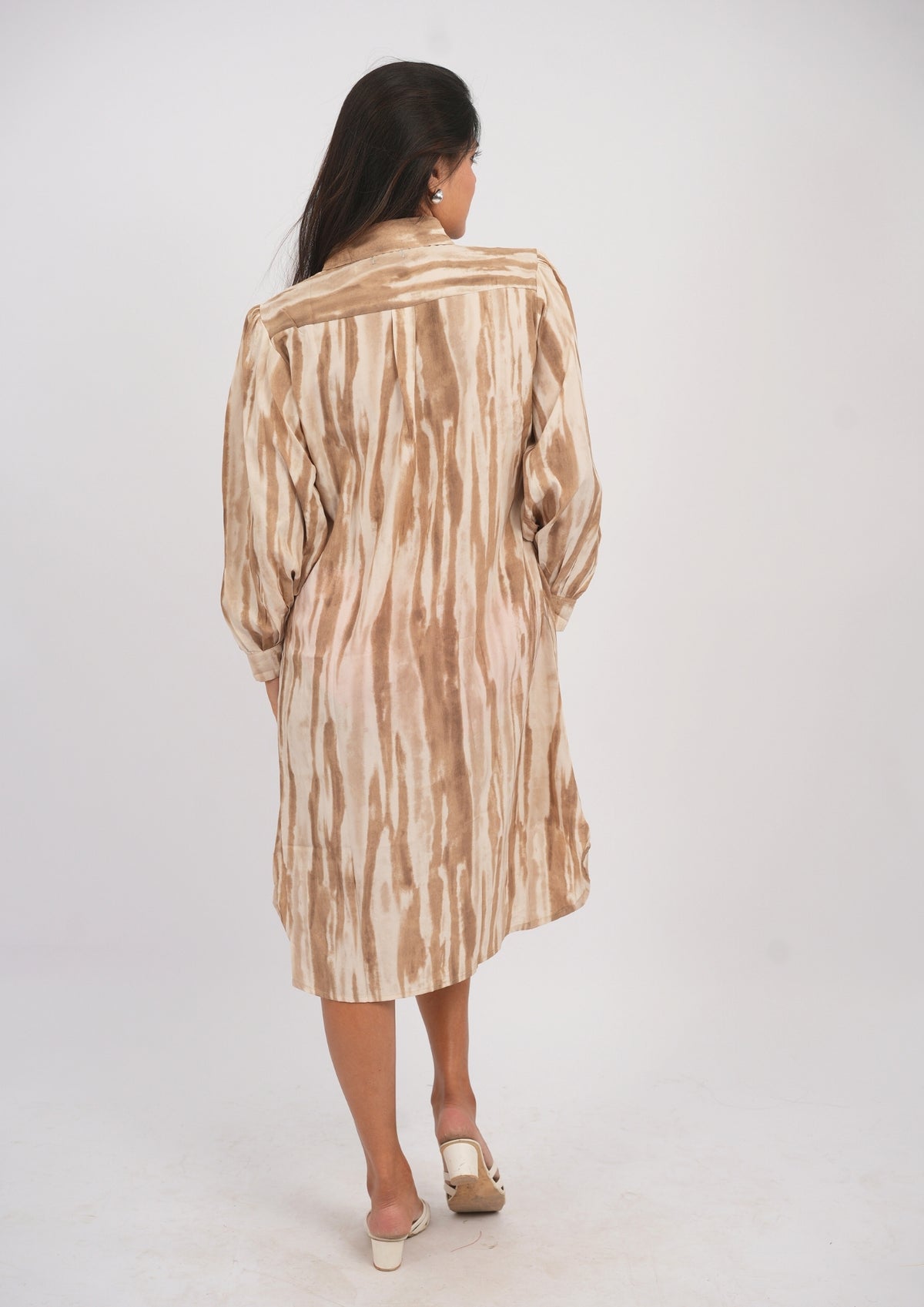 High-Low Elegance Shirt Dress