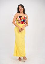 Colorful Bloom Elegance Statement Dress