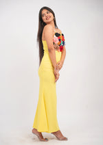 Colorful Bloom Elegance Statement Dress