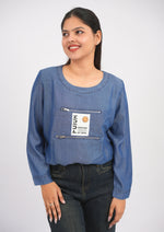 Effortless Denim-Tone Top