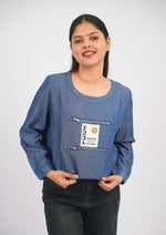 Effortless Denim-Tone Top